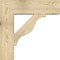 Ekena Millwork Funston Block Rough Sawn Bracket w/ Offset Brace, Douglas Fir, 8"W x 26"D x 26"H BKT0806X26X26FST05RDF - alternate 4